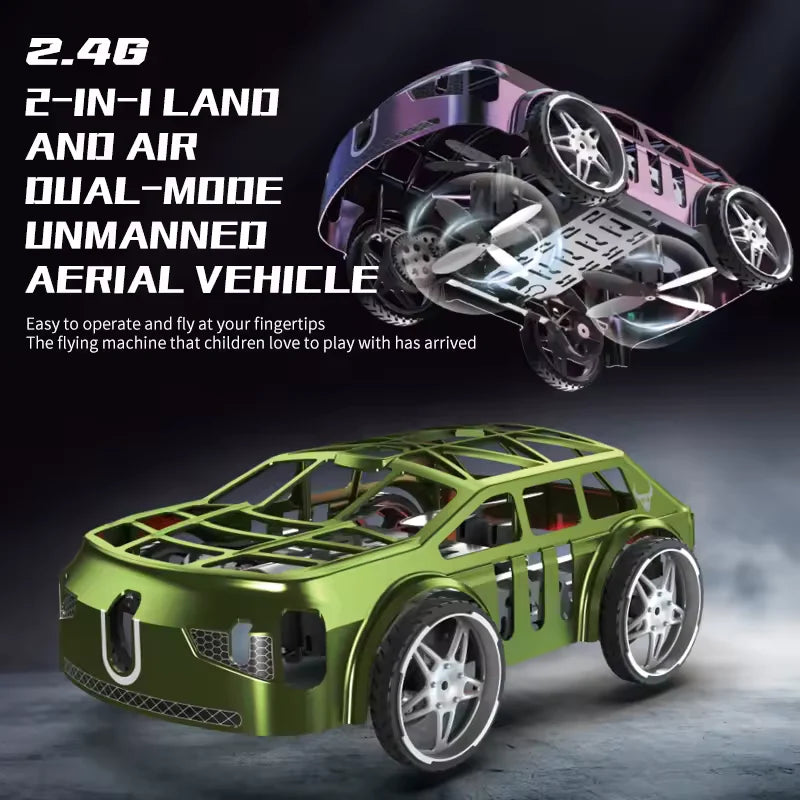 2in1 RC Mini Car & Drone With Lights