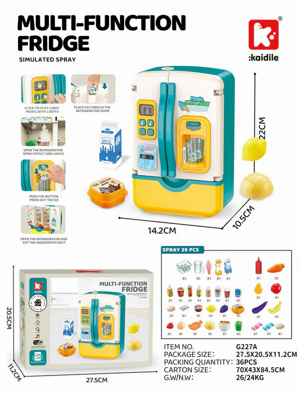 Multi-functional Pretend Fridge With Real Cooling | For Smart Kids